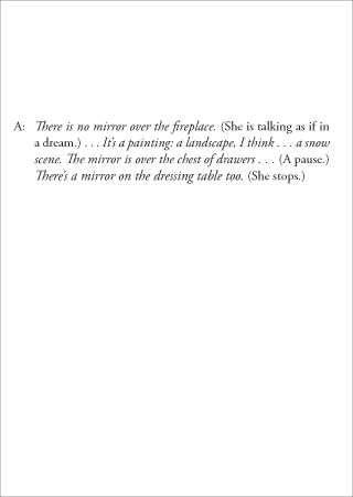There is no mirror over the fireplace. It is a painting: a landscape, I think... a snow scene. The mirror is over the chest of drawers... There’s a mirror on the dressing table too.