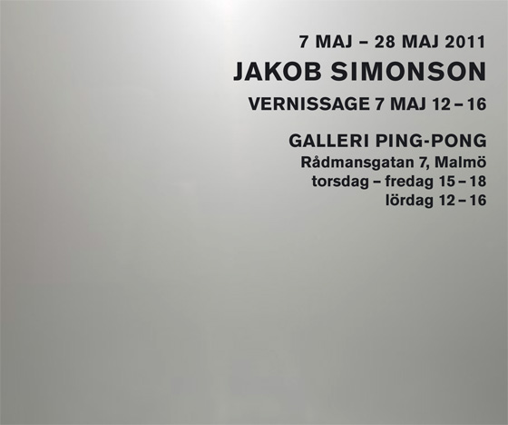Jakob Simonson at Galleri Ping-Pong